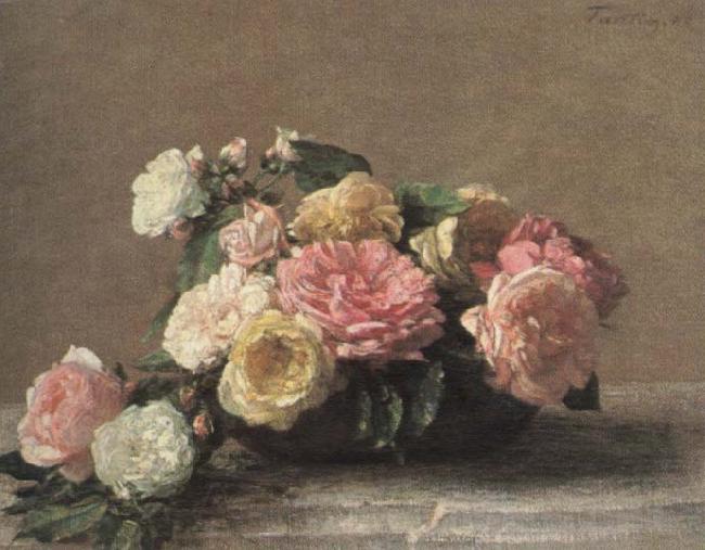 Henri Fantin-Latour roses in a dish